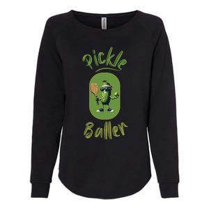 Pickle Baller Funny Pickleball Womens California Wash Sweatshirt