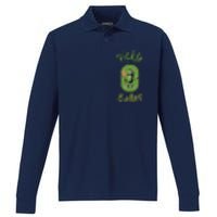 Pickle Baller Funny Pickleball Performance Long Sleeve Polo