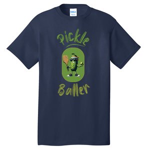 Pickle Baller Funny Pickleball Tall T-Shirt