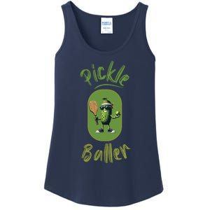 Pickle Baller Funny Pickleball Ladies Essential Tank