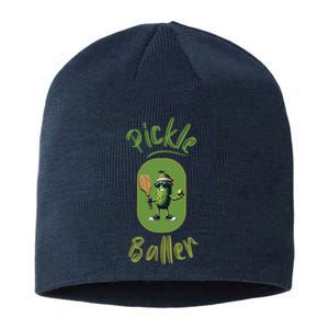 Pickle Baller Funny Pickleball Sustainable Beanie