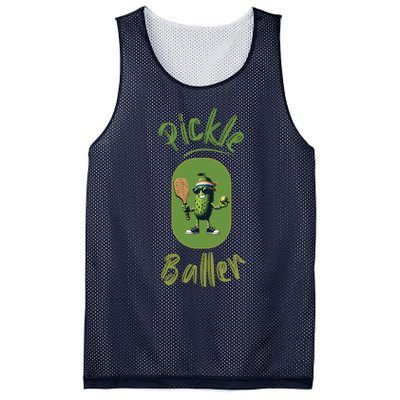 Pickle Baller Funny Pickleball Mesh Reversible Basketball Jersey Tank