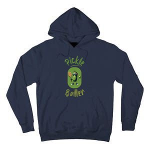 Pickle Baller Funny Pickleball Tall Hoodie