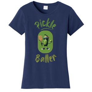 Pickle Baller Funny Pickleball Women's T-Shirt