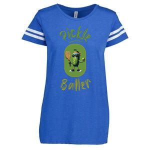 Pickle Baller Funny Pickleball Enza Ladies Jersey Football T-Shirt