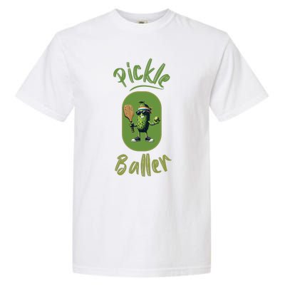 Pickle Baller Funny Pickleball Garment-Dyed Heavyweight T-Shirt