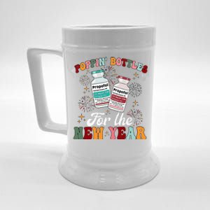 Poppin Bottles For The New Year ICU Nurse Propofol CRNA Beer Stein