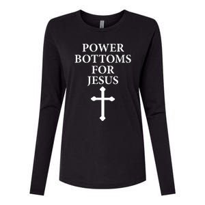 Power Bottoms For Jesus Christian Bible Jesus Christmas Gifts Womens Cotton Relaxed Long Sleeve T-Shirt