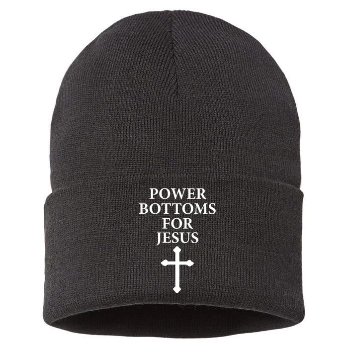 Power Bottoms For Jesus Christian Bible Jesus Christmas Gifts Sustainable Knit Beanie