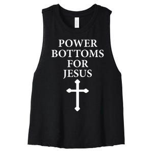 Power Bottoms For Jesus Christian Bible Jesus Christmas Gifts Women's Racerback Cropped Tank