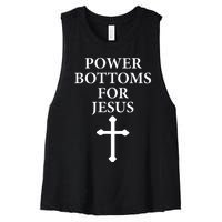 Power Bottoms For Jesus Christian Bible Jesus Christmas Gifts Women's Racerback Cropped Tank