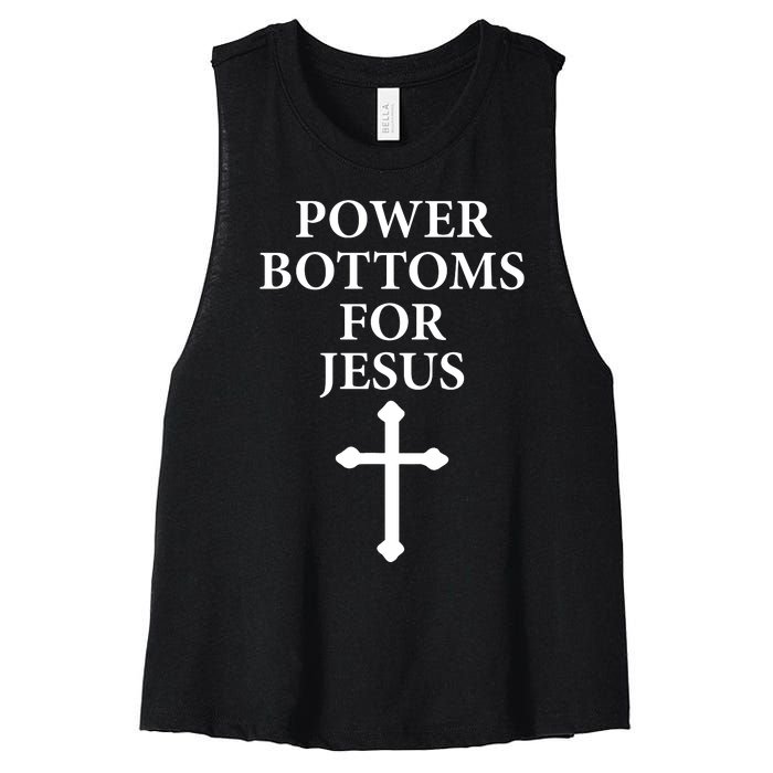 Power Bottoms For Jesus Christian Bible Jesus Christmas Gifts Women's Racerback Cropped Tank