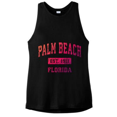 Palm Beach Florida Fl Vintage Established Sports Design Funny Gift Ladies PosiCharge Tri-Blend Wicking Tank