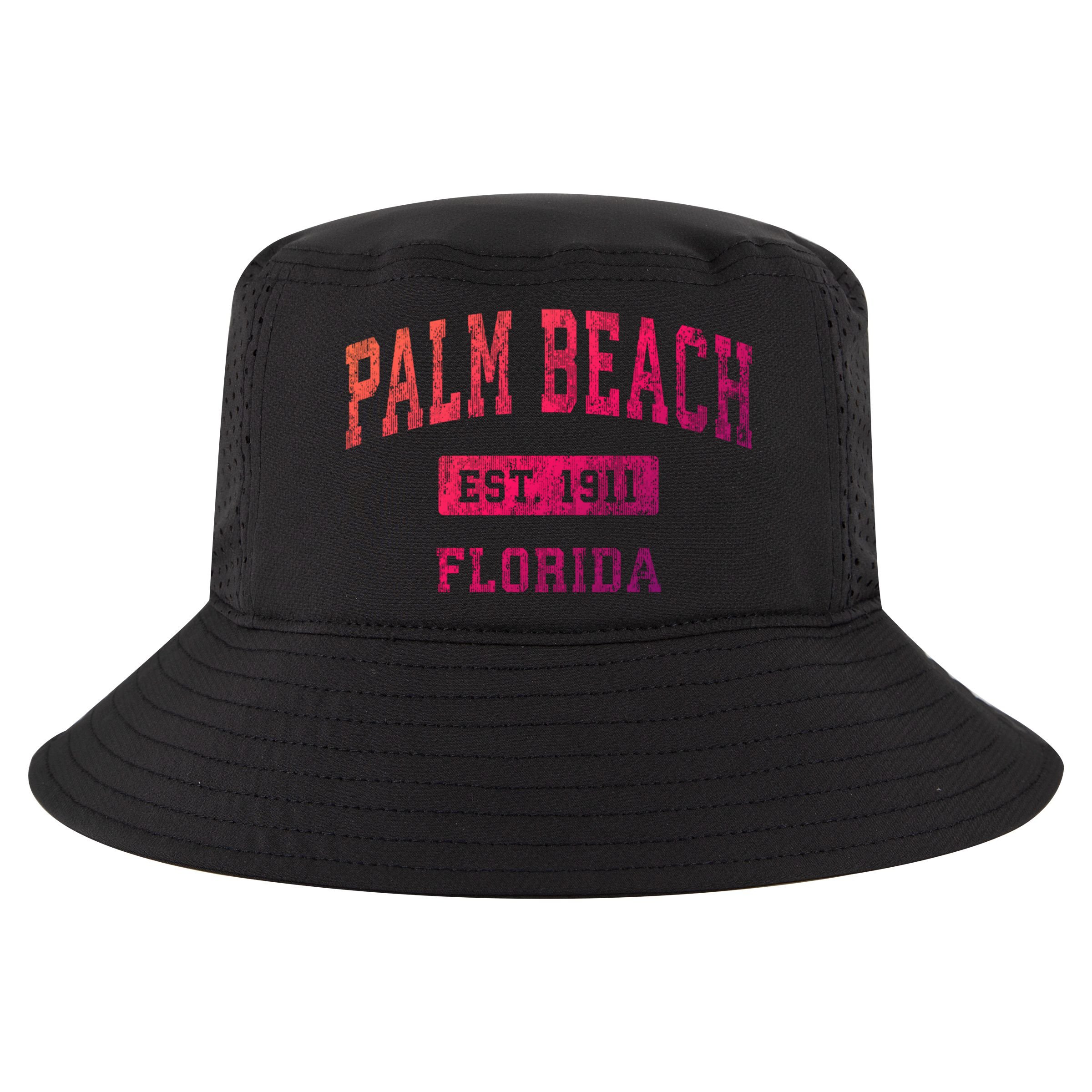 Palm Beach Florida Fl Vintage Established Sports Design Funny Gift Cool Comfort Performance Bucket Hat