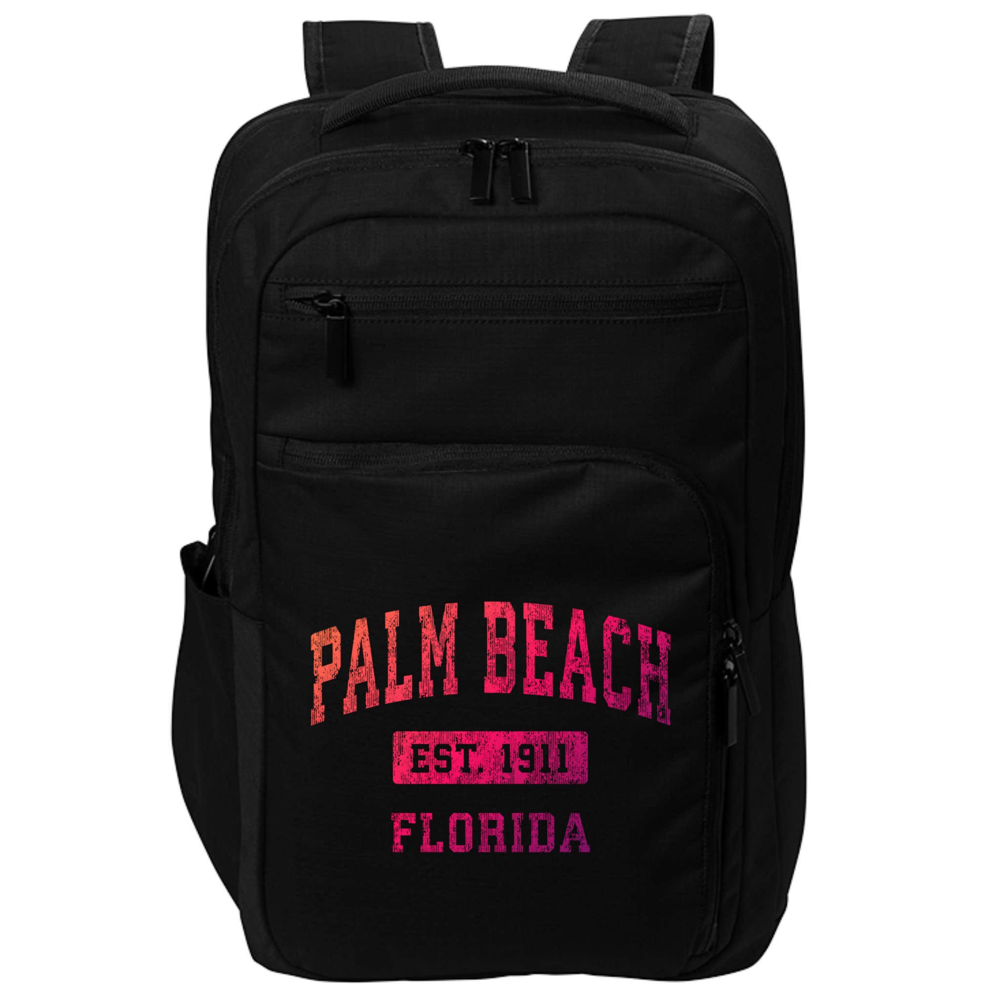 Palm Beach Florida Fl Vintage Established Sports Design Funny Gift Impact Tech Backpack