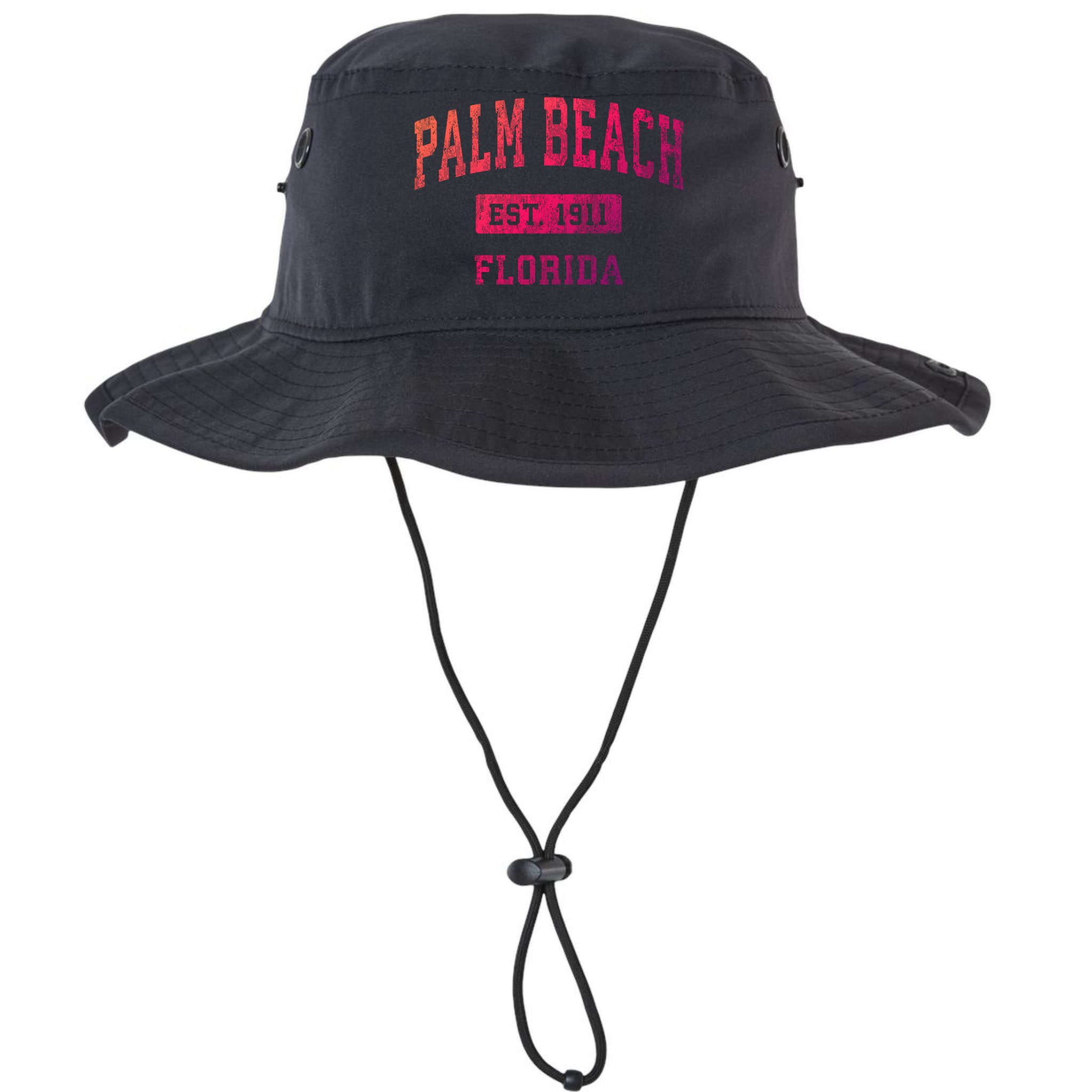 Palm Beach Florida Fl Vintage Established Sports Design Funny Gift Bucket Hat