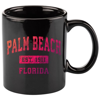 Palm Beach Florida Fl Vintage Established Sports Design Funny Gift 11oz C Handle Ceramic Mug