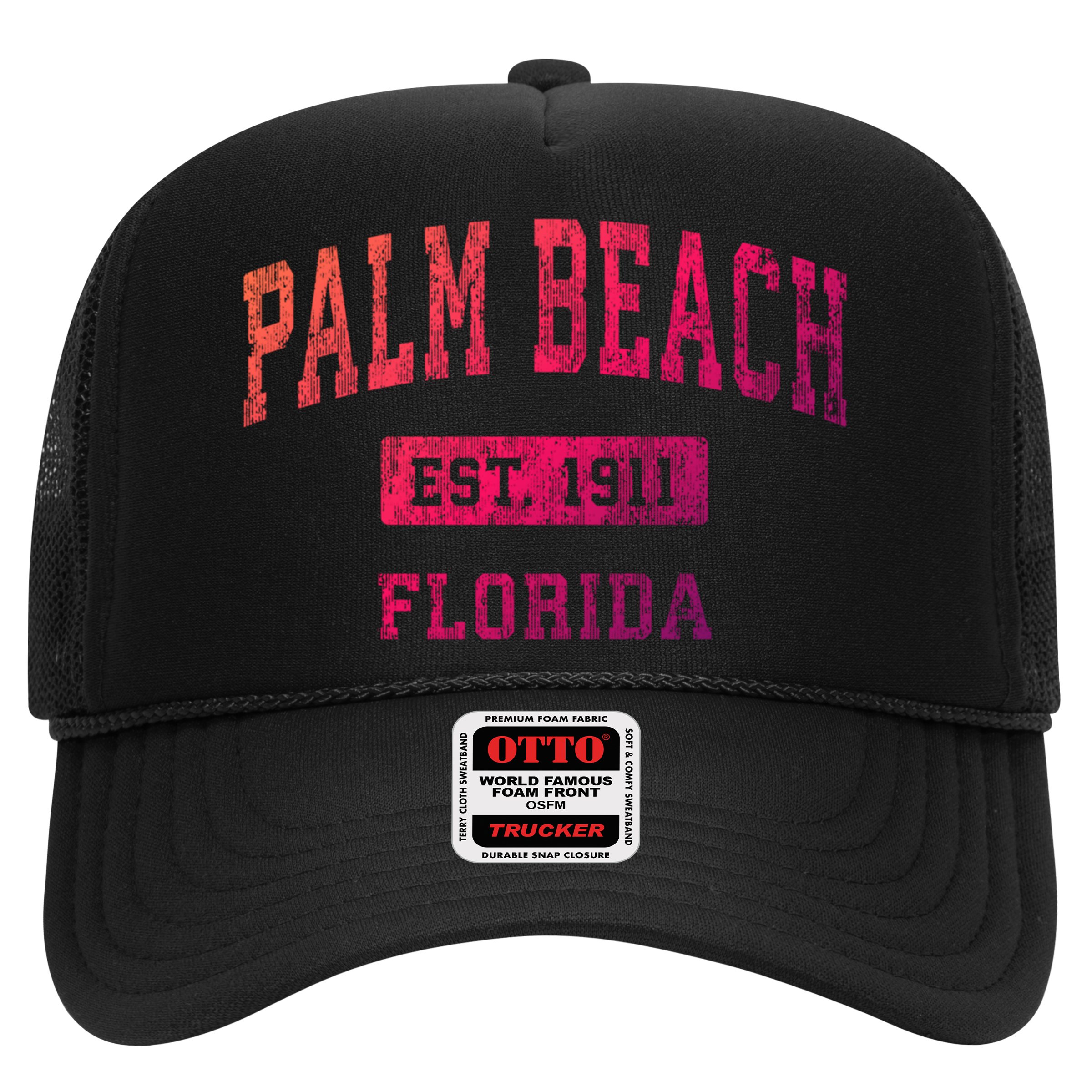 Palm Beach Florida Fl Vintage Established Sports Design Funny Gift Hat