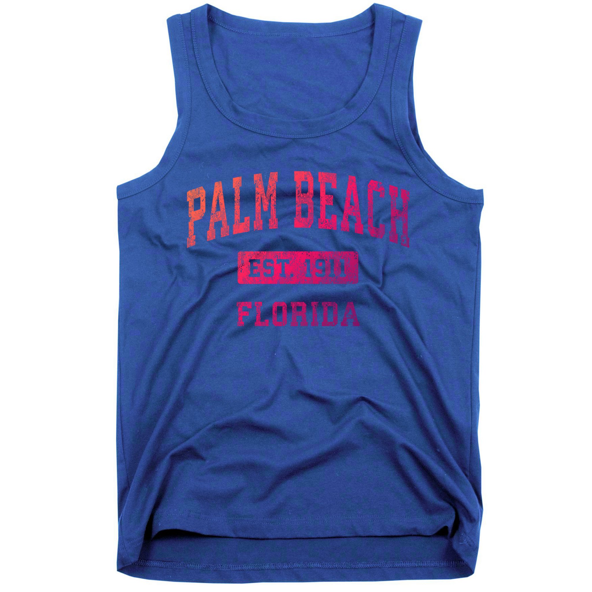 Palm Beach Florida Fl Vintage Established Sports Design Funny Gift Tank Top