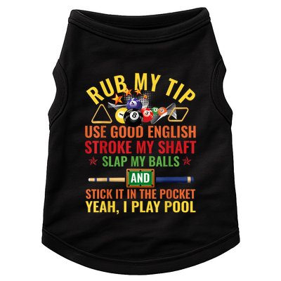 Pool Billiards Funny Billiard Player Table Sport Game Play Gift Doggie Tank