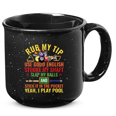 Pool Billiards Funny Billiard Player Table Sport Game Play Gift 15oz Campfire Ceramic Mug