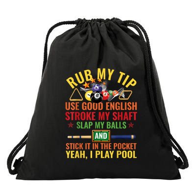 Pool Billiards Funny Billiard Player Table Sport Game Play Gift Drawstring Bag