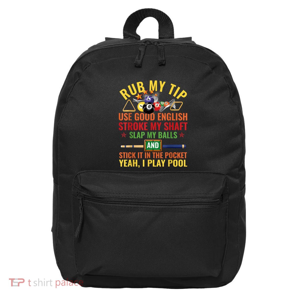 Pool Billiards Funny Billiard Player Table Sport Game Play Gift 16 in Basic Backpack