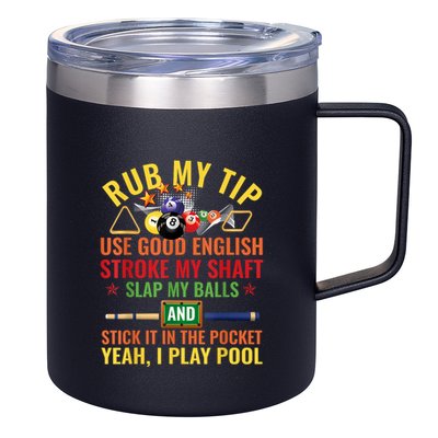 Pool Billiards Funny Billiard Player Table Sport Game Play Gift 12oz Stainless Steel Coffee Mug