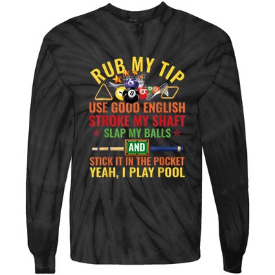 Pool Billiards Funny Billiard Player Table Sport Game Play Gift Tie-Dye Long Sleeve Shirt