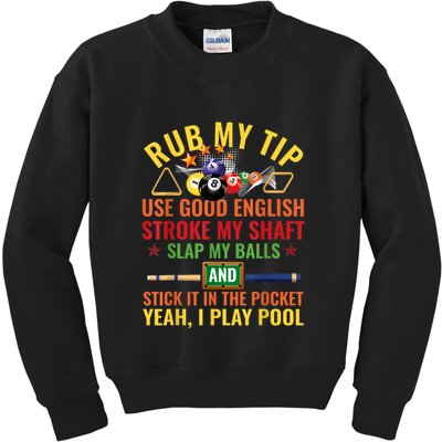 Pool Billiards Funny Billiard Player Table Sport Game Play Gift Kids Sweatshirt