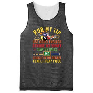 Pool Billiards Funny Billiard Player Table Sport Game Play Gift Mesh Reversible Basketball Jersey Tank