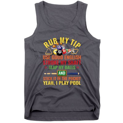 Pool Billiards Funny Billiard Player Table Sport Game Play Gift Tank Top