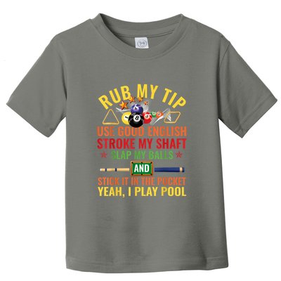 Pool Billiards Funny Billiard Player Table Sport Game Play Gift Toddler T-Shirt