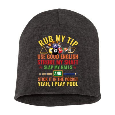 Pool Billiards Funny Billiard Player Table Sport Game Play Gift Short Acrylic Beanie