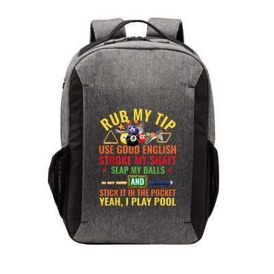 Pool Billiards Funny Billiard Player Table Sport Game Play Gift Vector Backpack