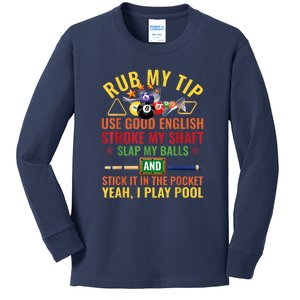 Pool Billiards Funny Billiard Player Table Sport Game Play Gift Kids Long Sleeve Shirt