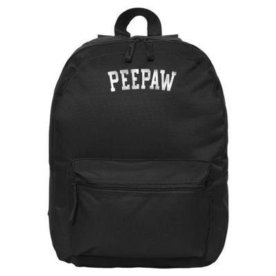 Peepaw Bold Font Father's Day Peepaw 16 in Basic Backpack