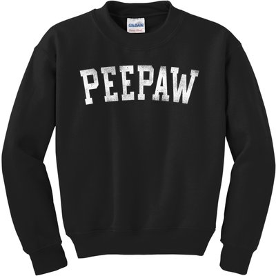 Peepaw Bold Font Father's Day Peepaw Kids Sweatshirt
