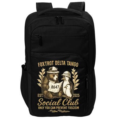 Penguin Bear Foxtrots Delta Tangos Activism Against Tariffs Impact Tech Backpack
