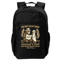 Penguin Bear Foxtrots Delta Tangos Activism Against Tariffs Backpack