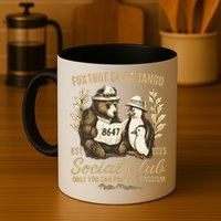 Penguin Bear Foxtrots Delta Tangos Activism Against Tariffs Mug