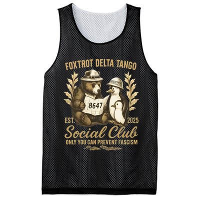 Penguin Bear Foxtrots Delta Tangos Activism Against Tariffs Mesh Reversible Basketball Jersey Tank