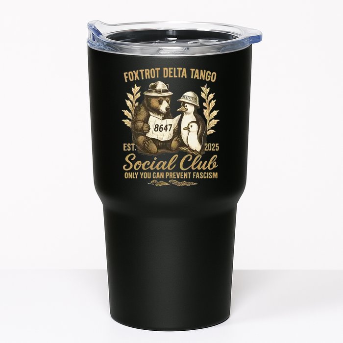 Penguin Bear Foxtrots Delta Tangos Activism Against Tariffs Tumbler