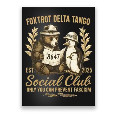 Penguin Bear Foxtrots Delta Tangos Activism Against Tariffs Poster