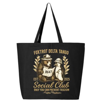 Penguin Bear Foxtrots Delta Tangos Activism Against Tariffs 25L Jumbo Tote