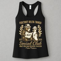 Penguin Bear Foxtrots Delta Tangos Activism Against Tariffs Womens Tank Top