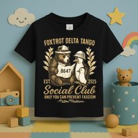 Penguin Bear Foxtrots Delta Tangos Activism Against Tariffs Toddler T-Shirt