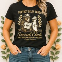 Penguin Bear Foxtrots Delta Tangos Activism Against Tariffs Womens T-Shirt