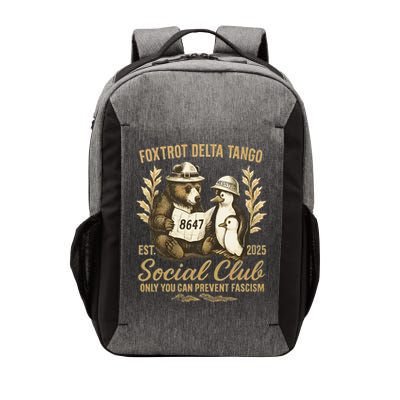 Penguin Bear Foxtrots Delta Tangos Activism Against Tariffs Vector Backpack