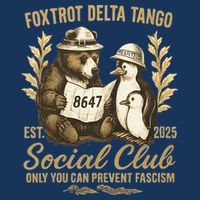 Penguin Bear Foxtrots Delta Tangos Activism Against Tariffs Infant Baby Jersey Bodysuit